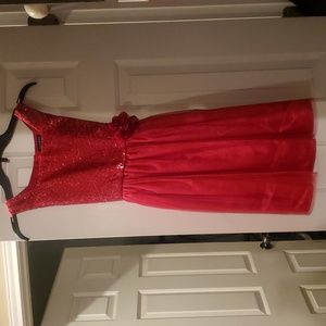 Red Dress with Sequins